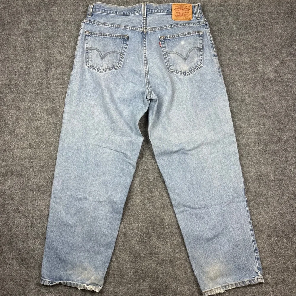 Levis 560 Jeans Mens 36x30 Blue Light Wash Comfort Fit Loose Tapered Denim 0404